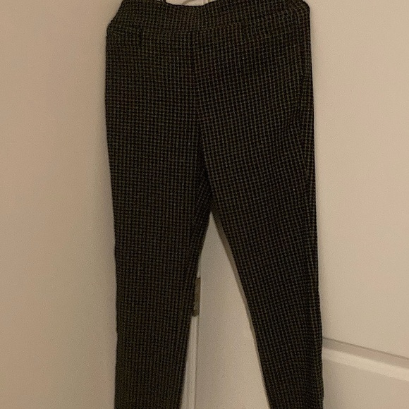 Kim Rogers black and white plaid styled pants with a touch of metallic. - Picture 2 of 7